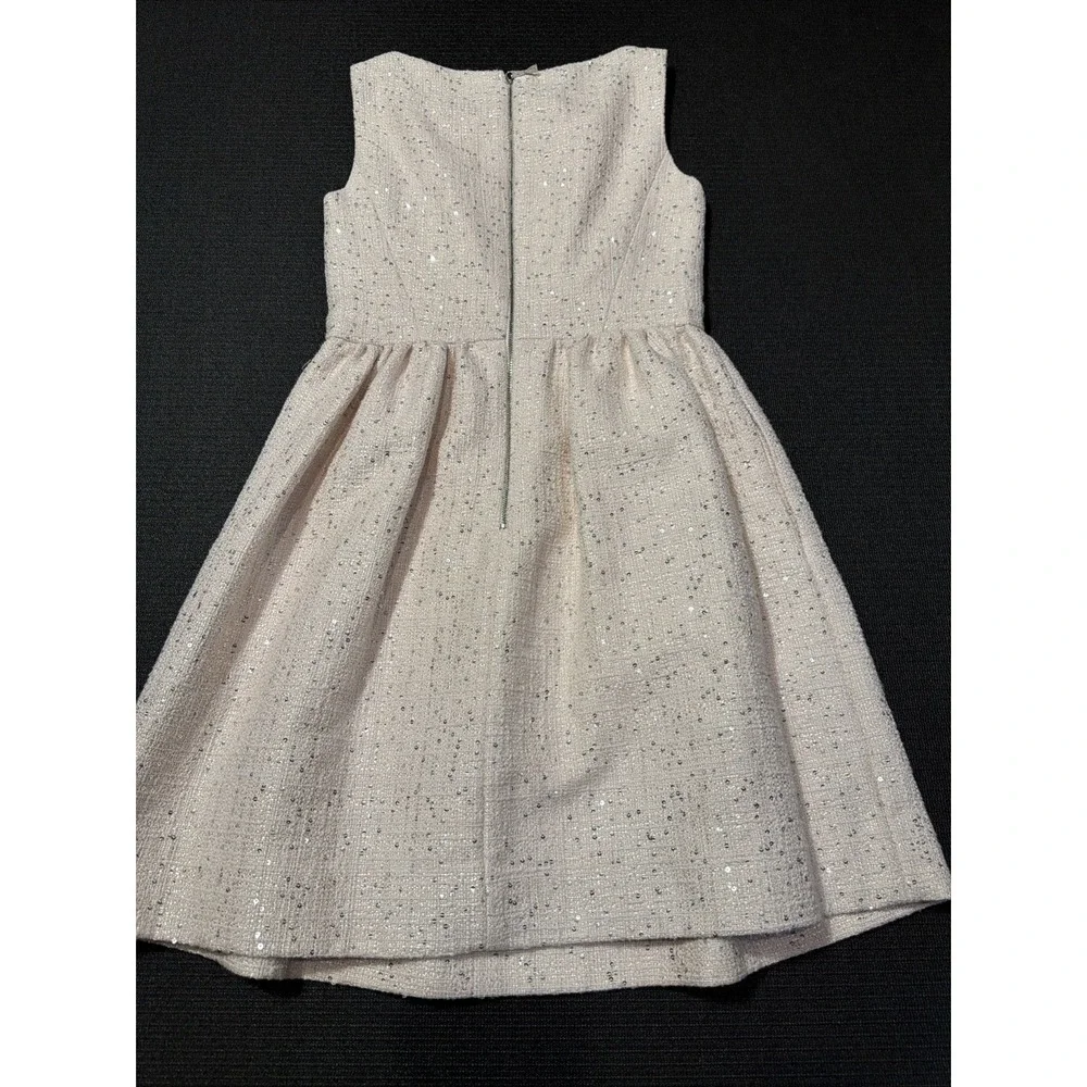 KATE SPADE Summer Tweed Sequin Dress Size 00 Beige‎